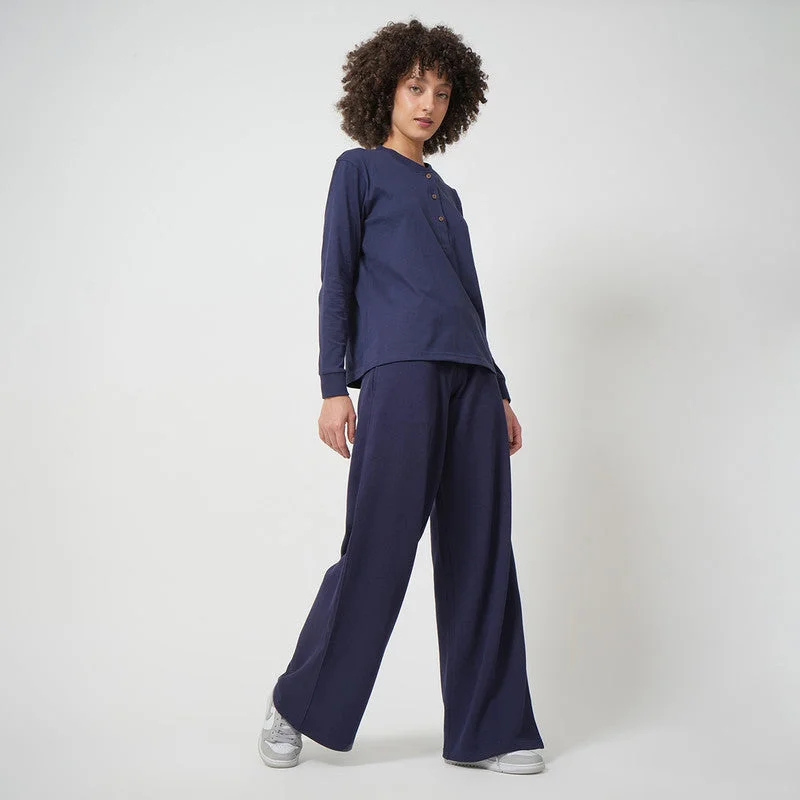 Organic Cotton T-Shirt Jogger Set | Navy